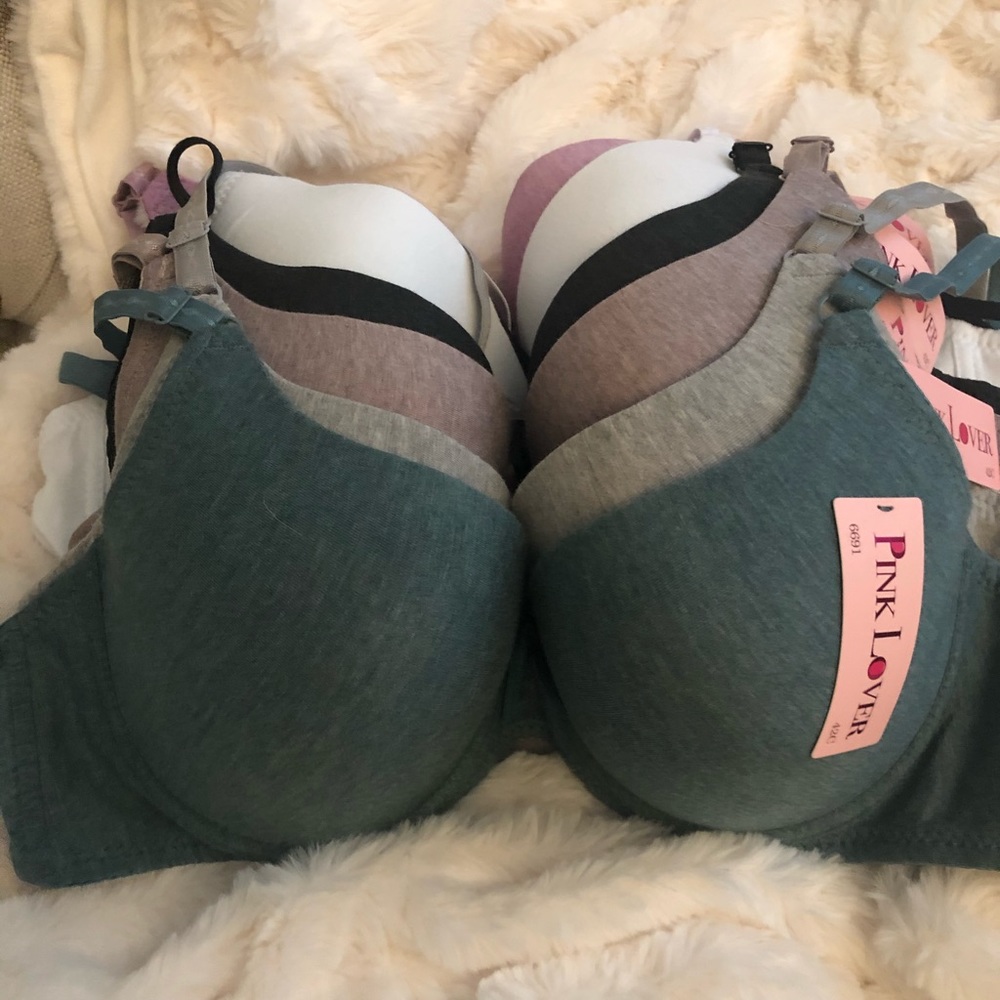 NWT Set Of 6 T-Shirt Bra Cotton Comfort Size 42C